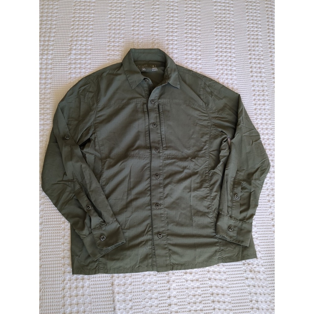Triple Aught Design Latitude Field Button Shirt Green Sz Medium‎ Long Sleeve